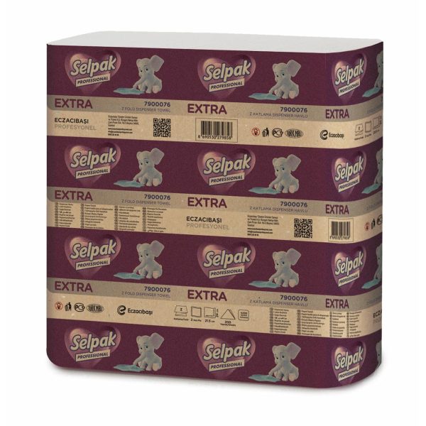 Selpak Pro Exta Z-Fold Dispenser Towel Refill 2 Ply