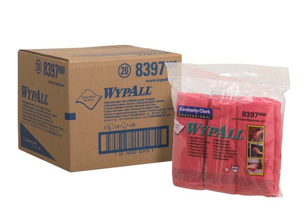 WypAll® MicrofiberCloths Red
